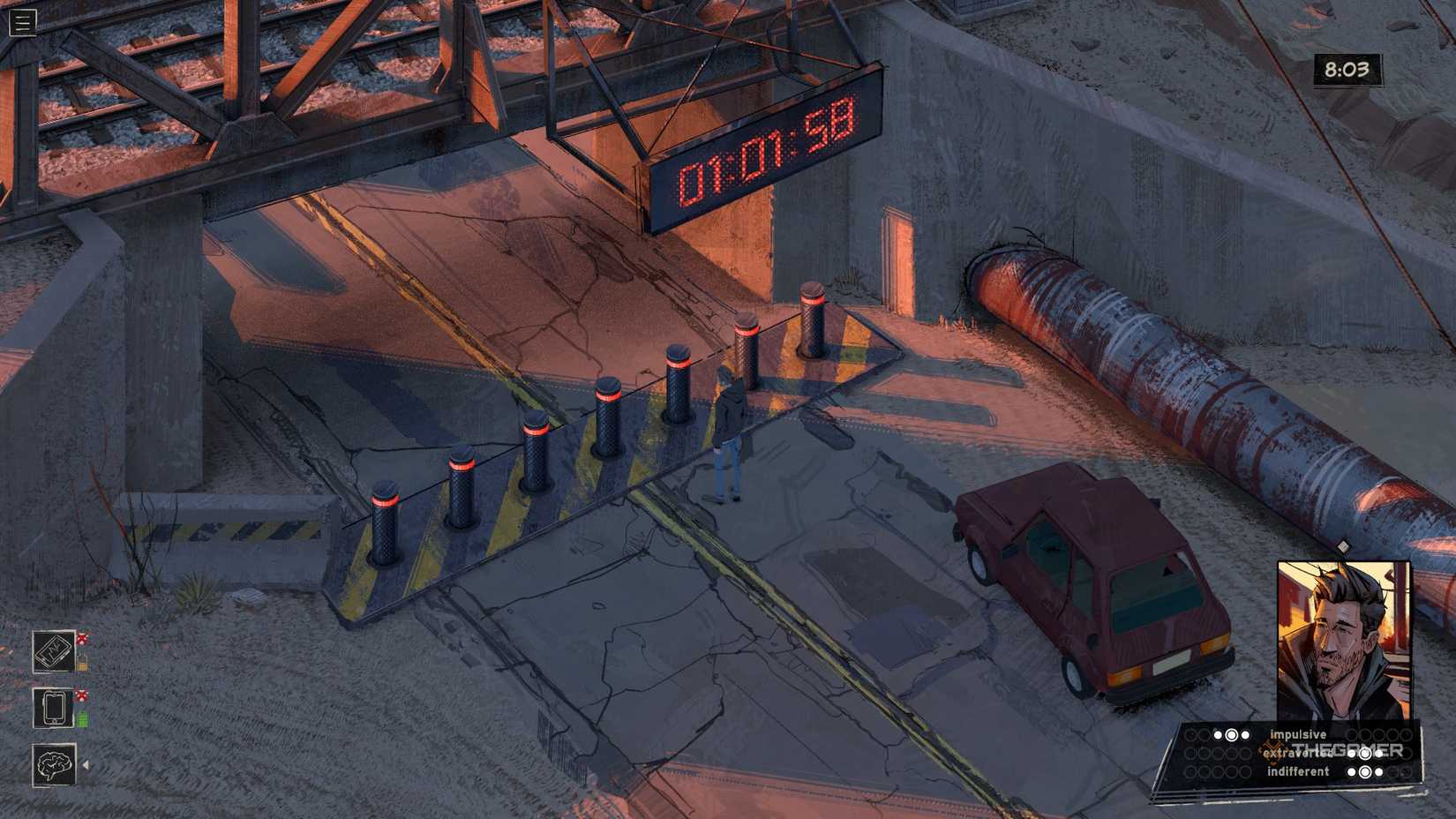 Harrow at the roadblock in Rue Valley.