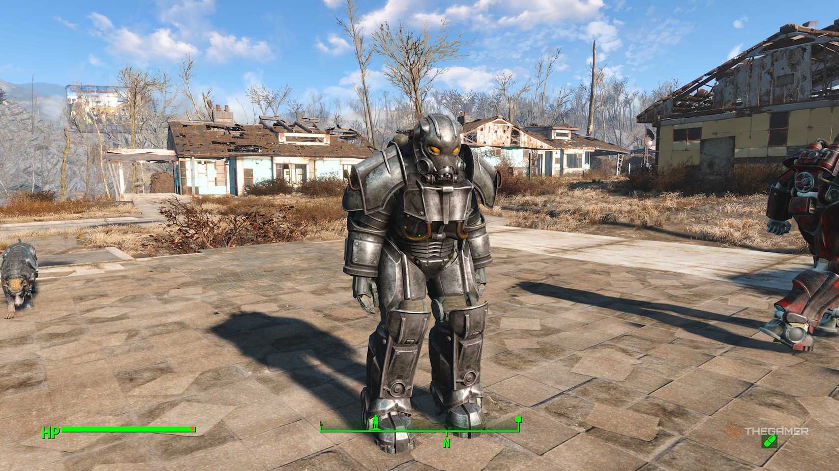 Hellfire Power Armor in Fallout 4.