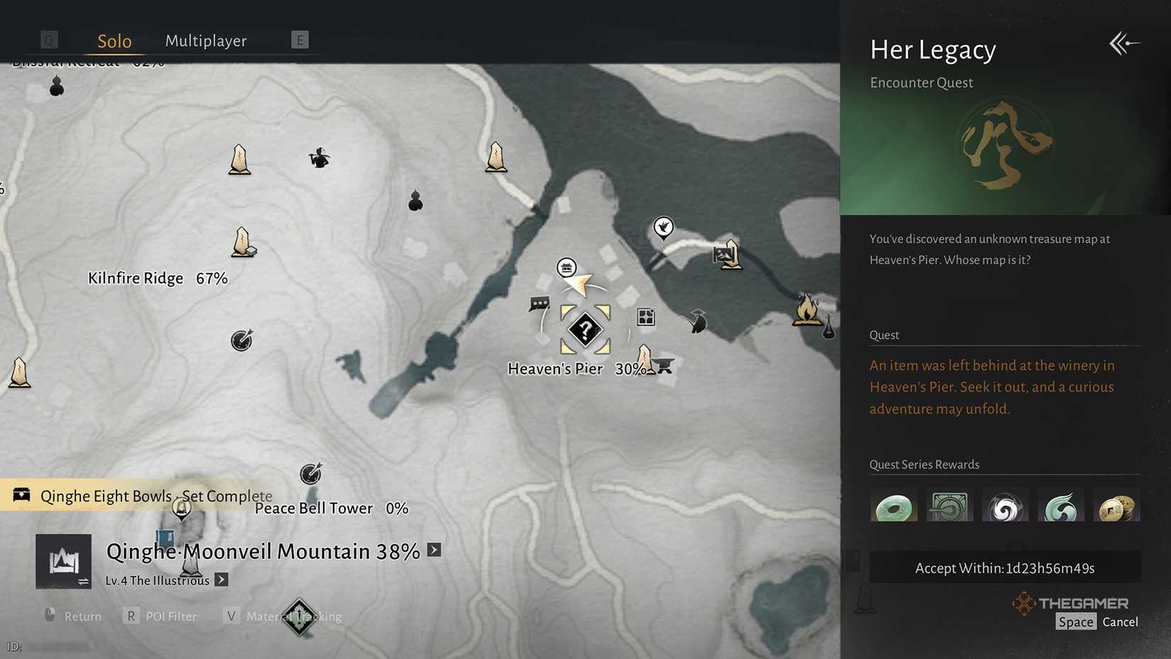 The starting location of the Lost Chapter Her Legacy in Where Winds Meet.