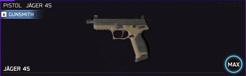 Jager 45 weapon icon in the loadout menu of Black Ops 7.