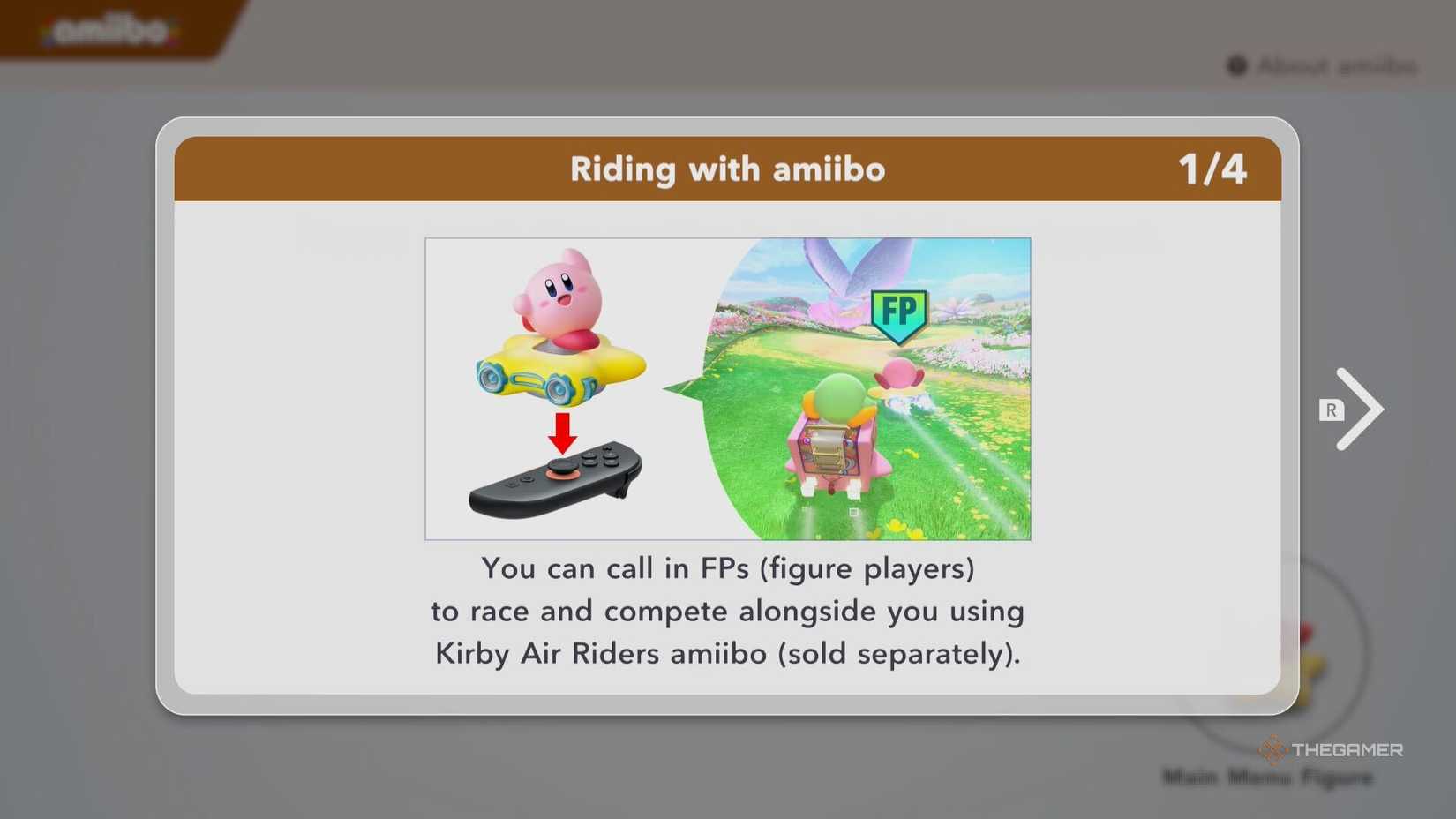 An explanation on how amiibo work in Kirby Air Riders.