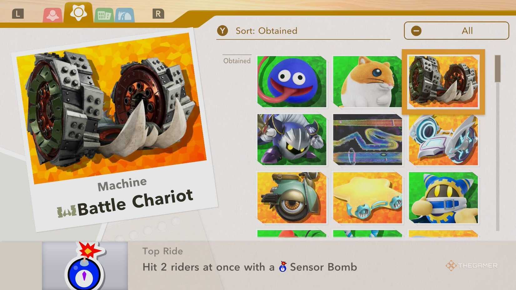 Unlocking the Battle Chariot in Kirby Air Riders