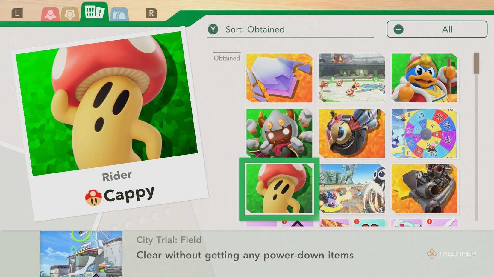 Unlocking Cappy in Kirby Air Riders.