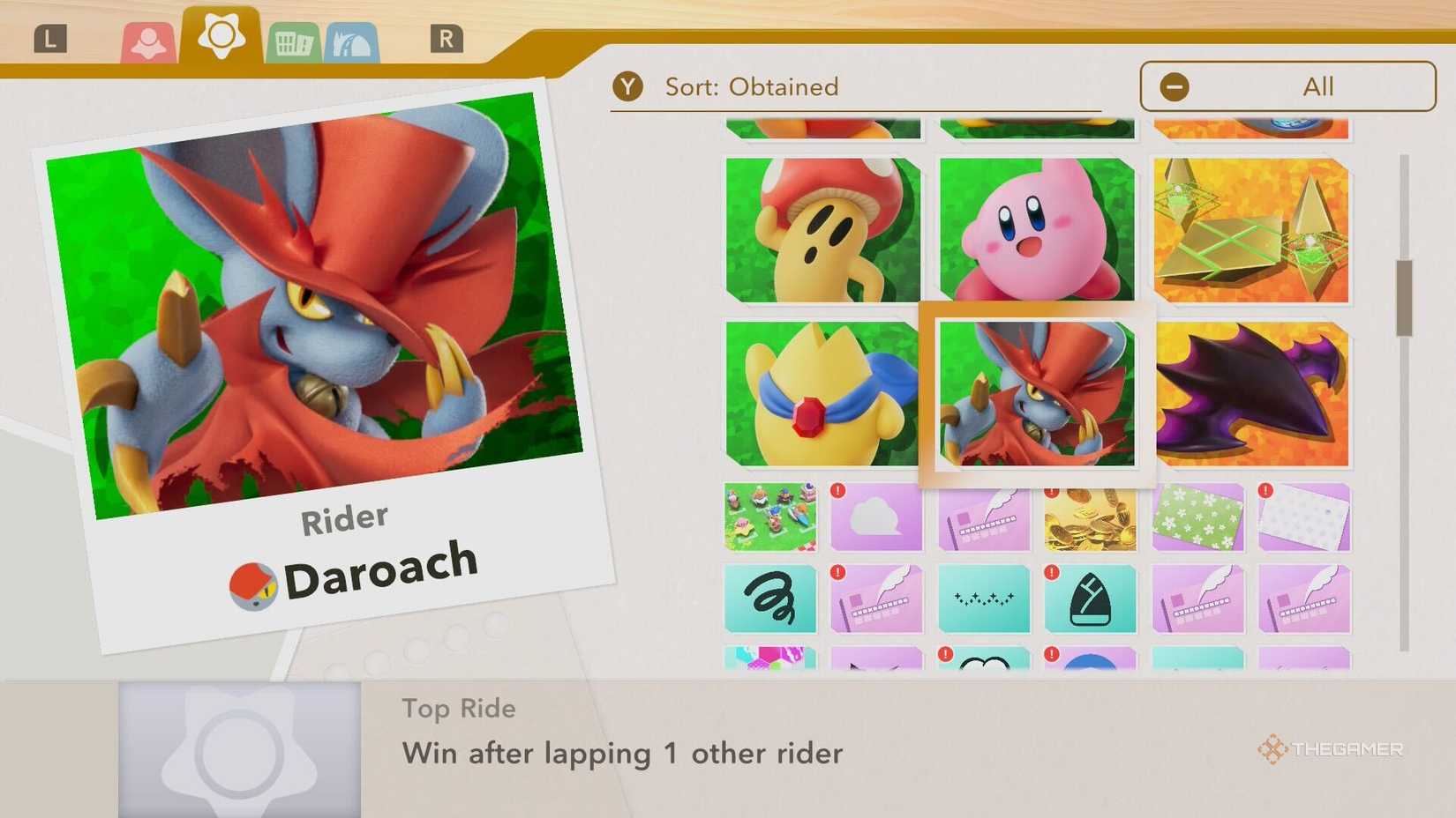 Unlocking Daroach in Kirby Air Riders.