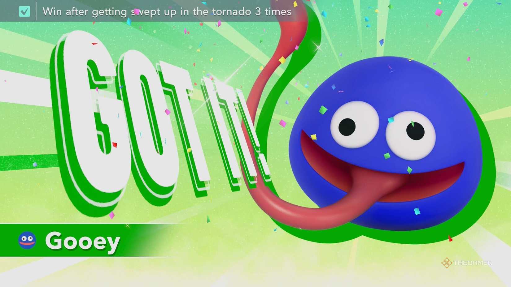 Unlocking Gooey in Kirby Air Riders.