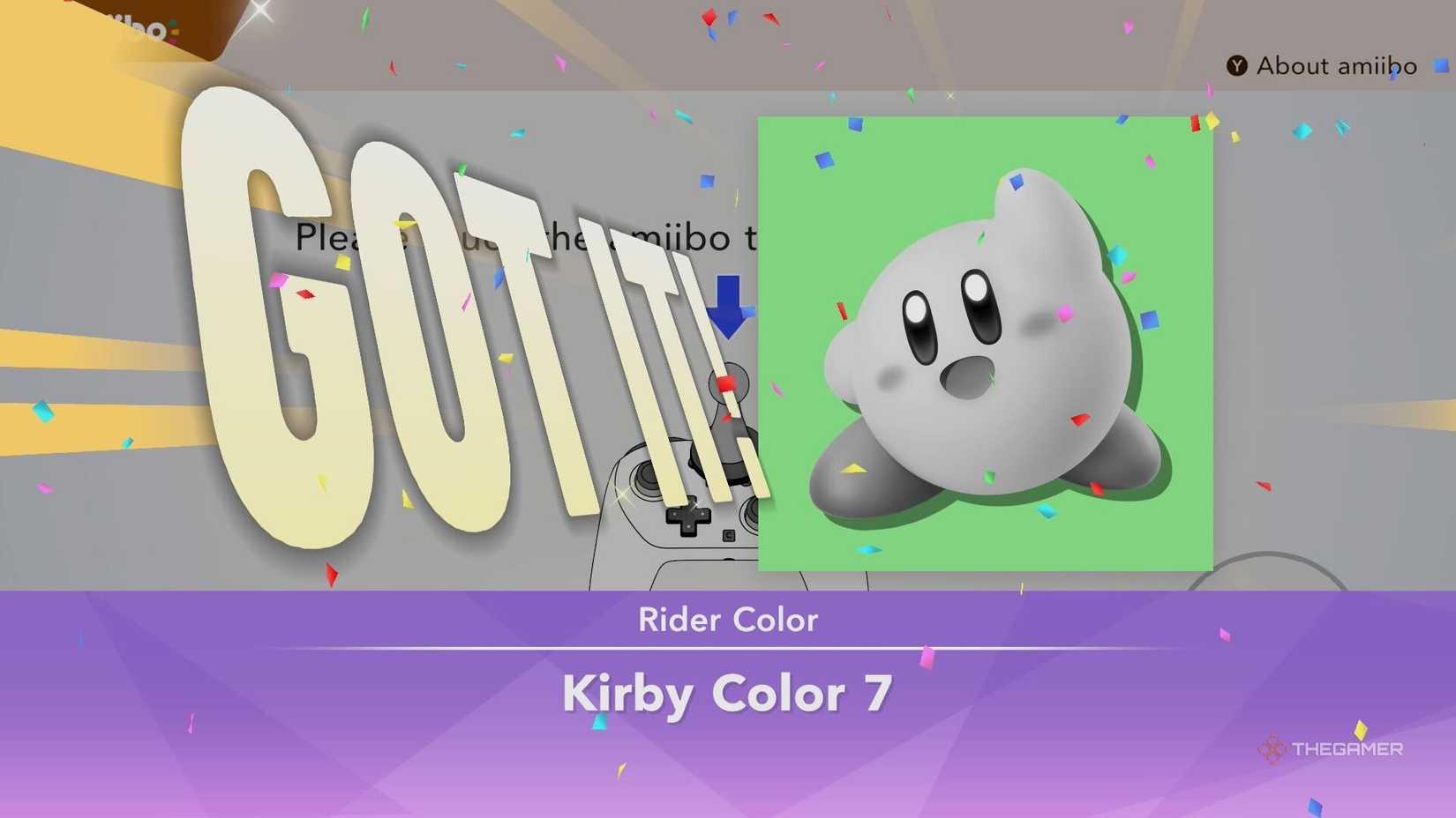 A reward for scanning the Smash Kirby amiibo in Kirby Air Riders.
