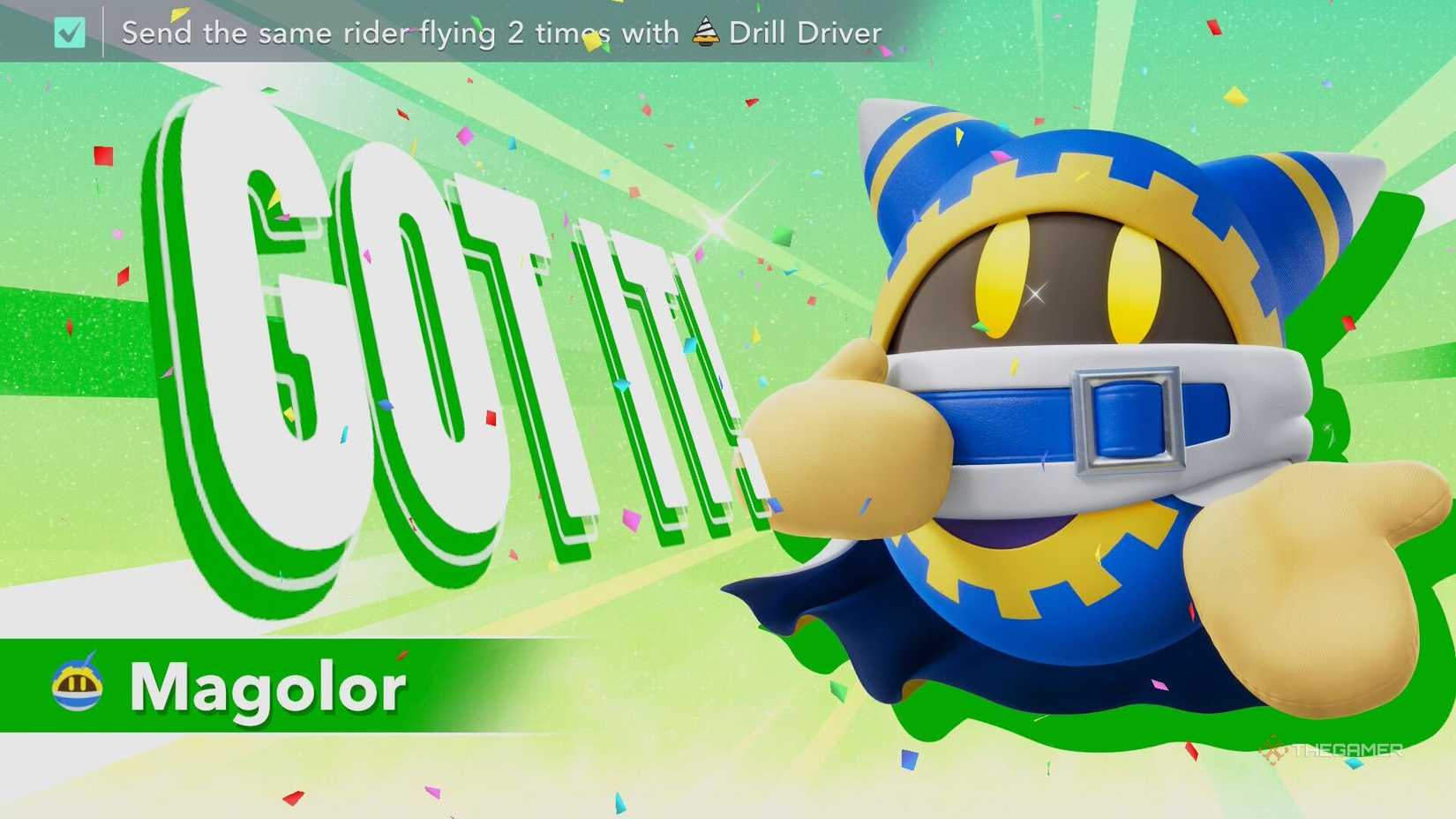 Unlocking Magolor in Kirby Air Riders.