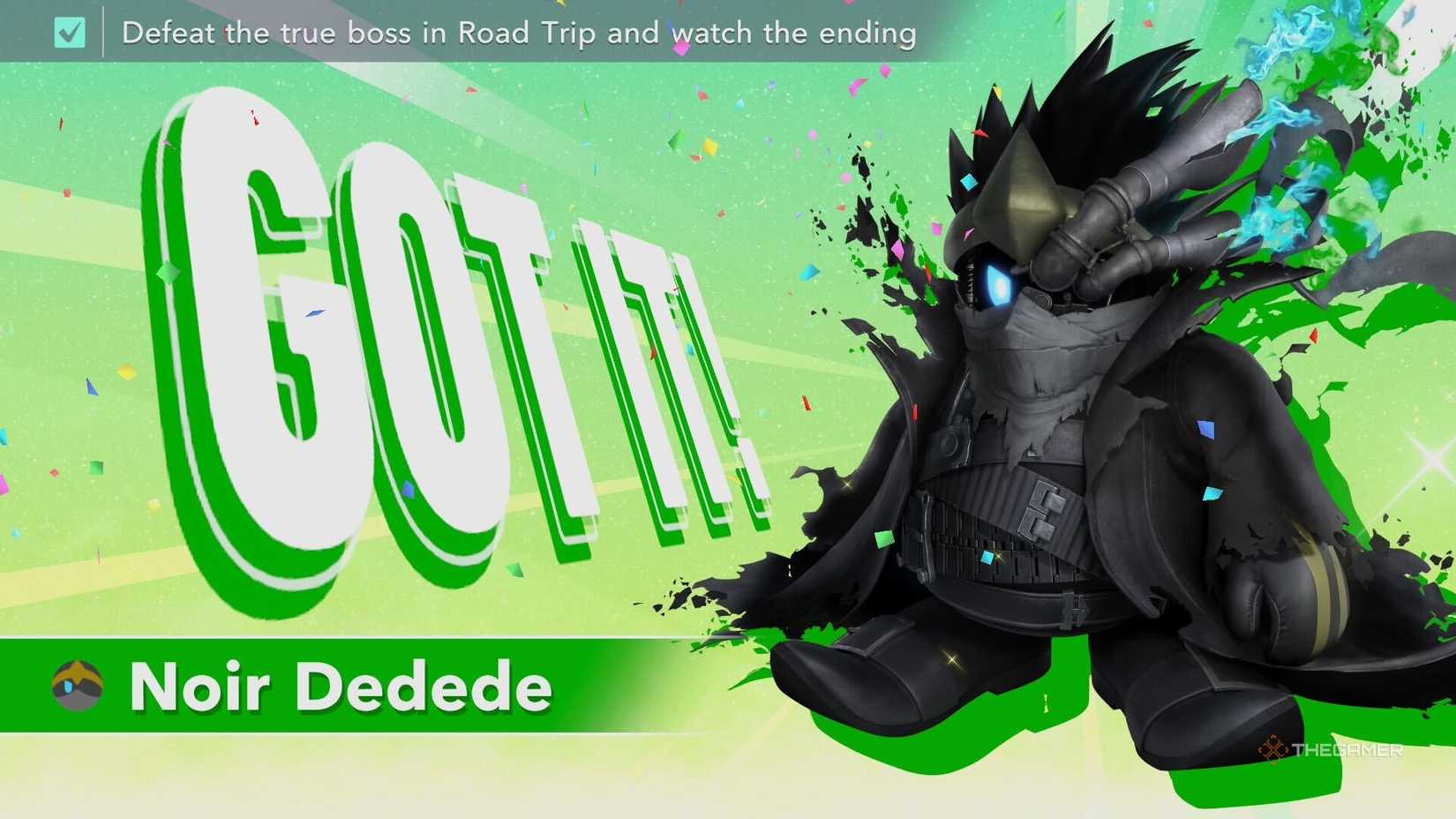 Unlocking Noir Dedede in Kirby Air Riders.