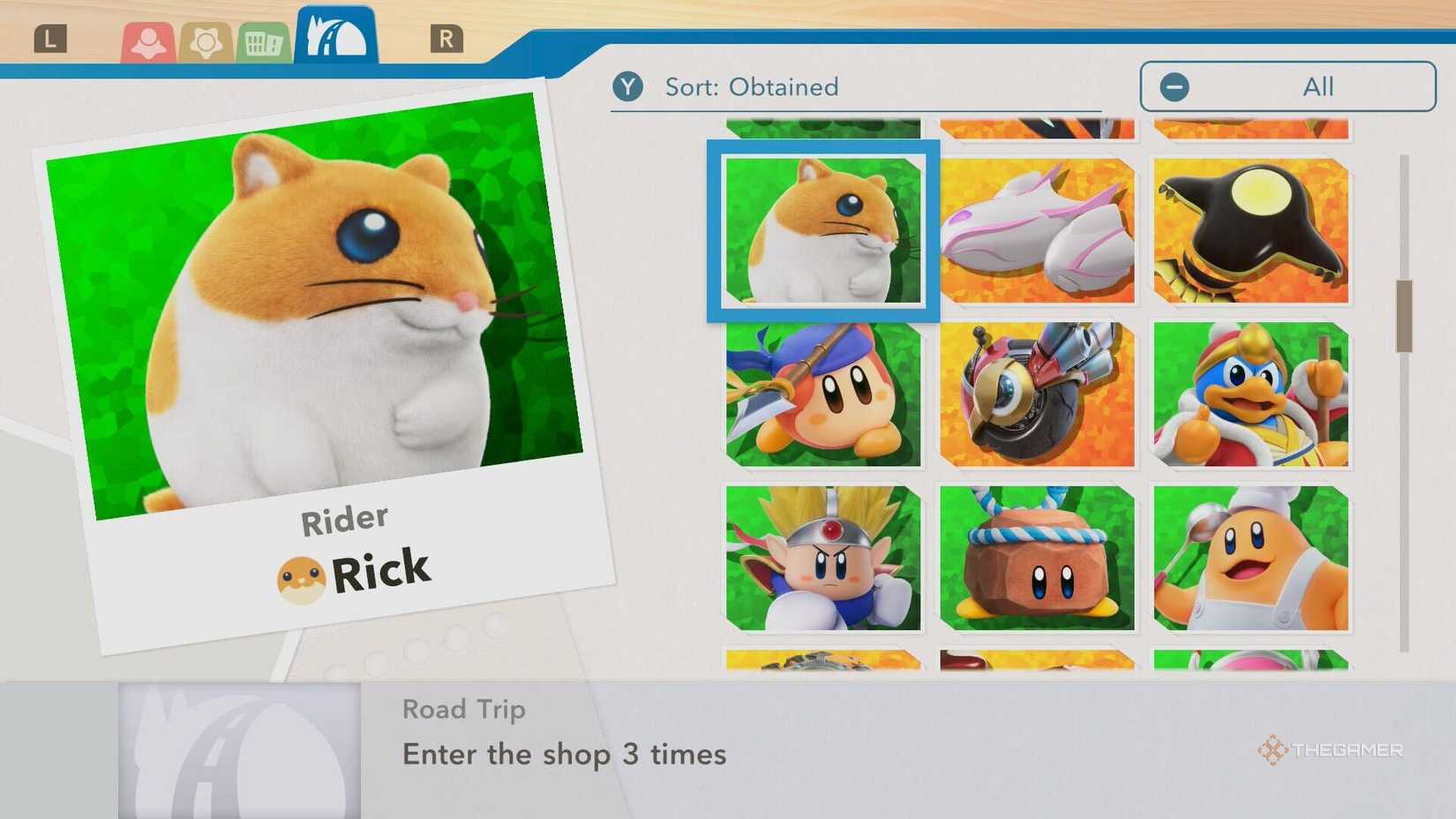 Unlocking Rick in Kirby Air Riders.