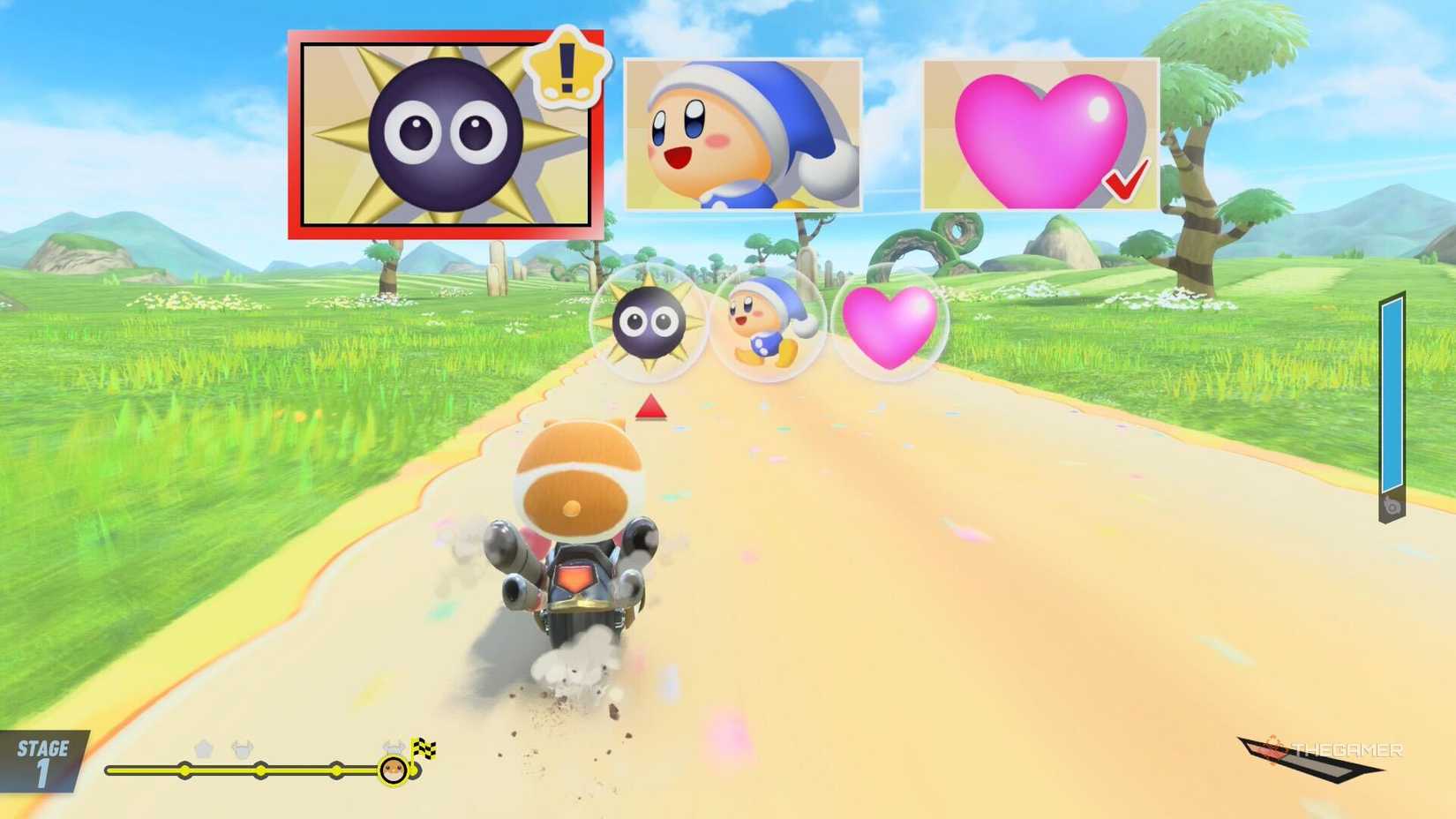 Unlocking a new Machine in Kirby Air Riders.