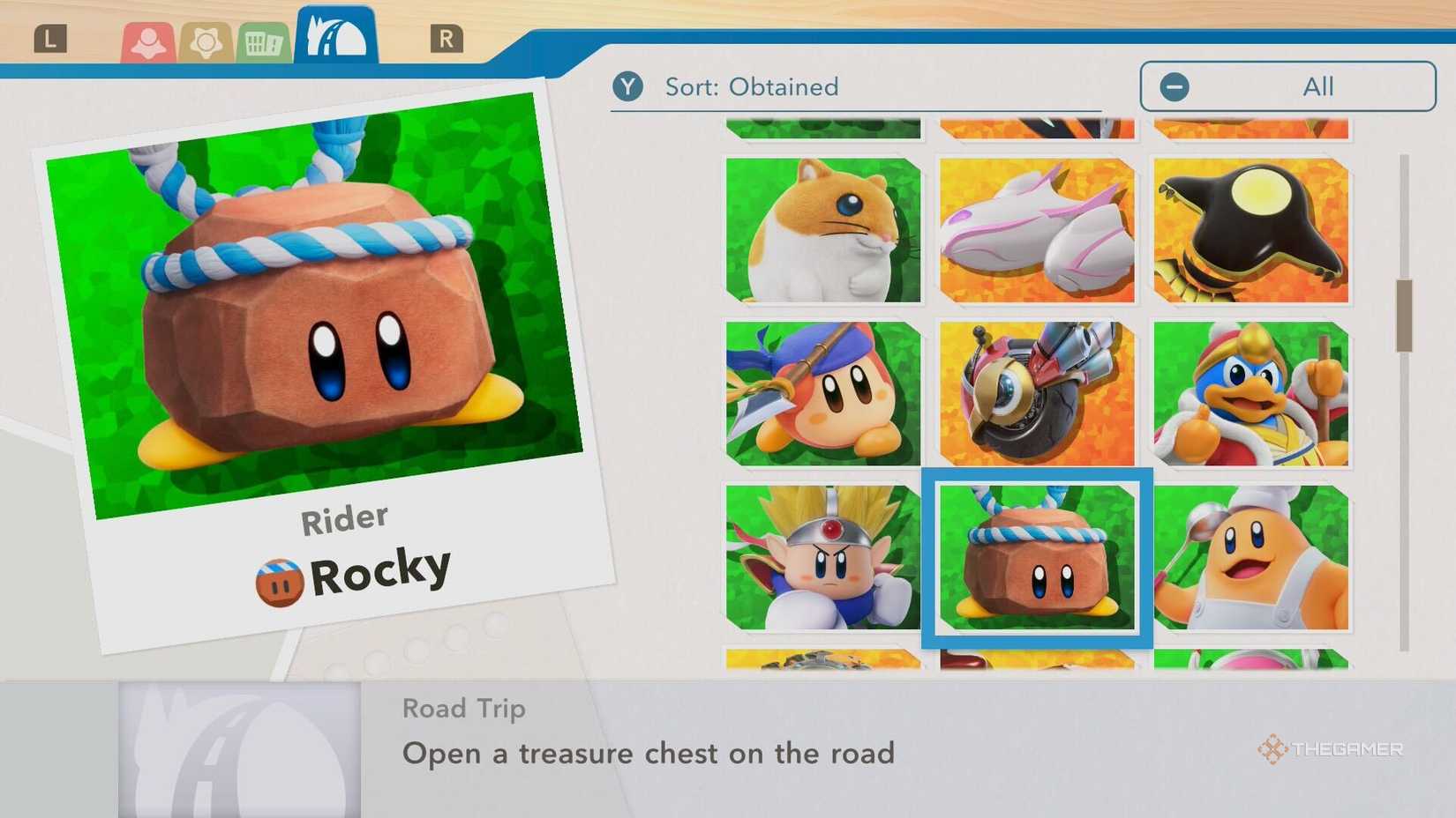 Unlocking Rocky in Kirby Air Riders.