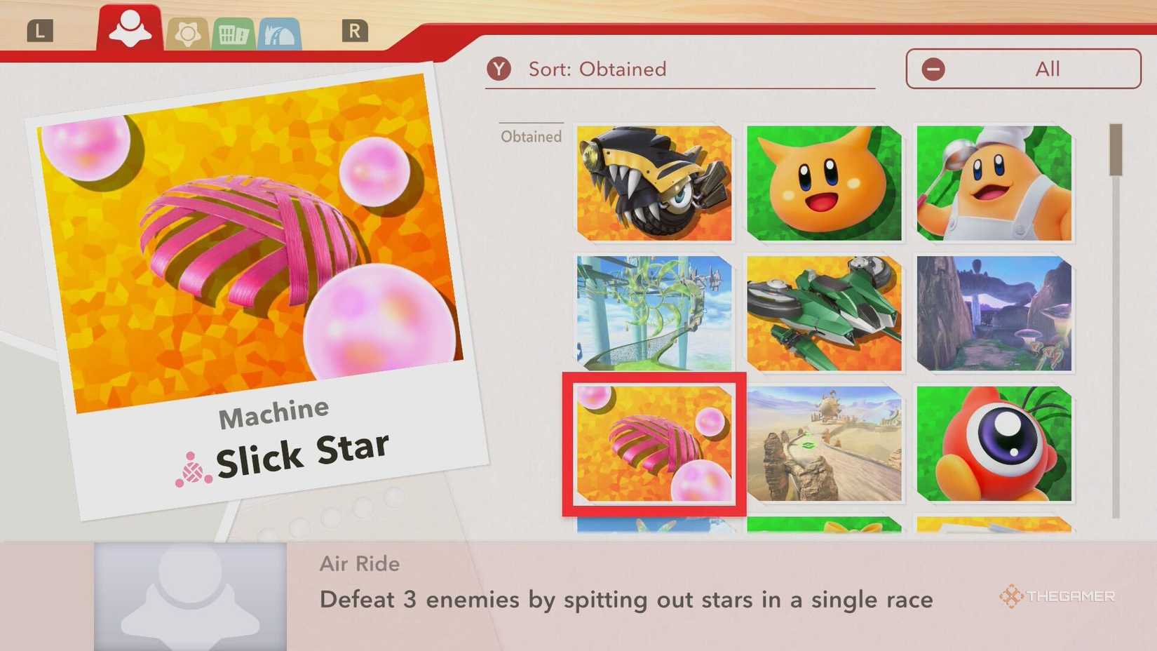 Unlocking the Slick Star in Kirby Air Riders