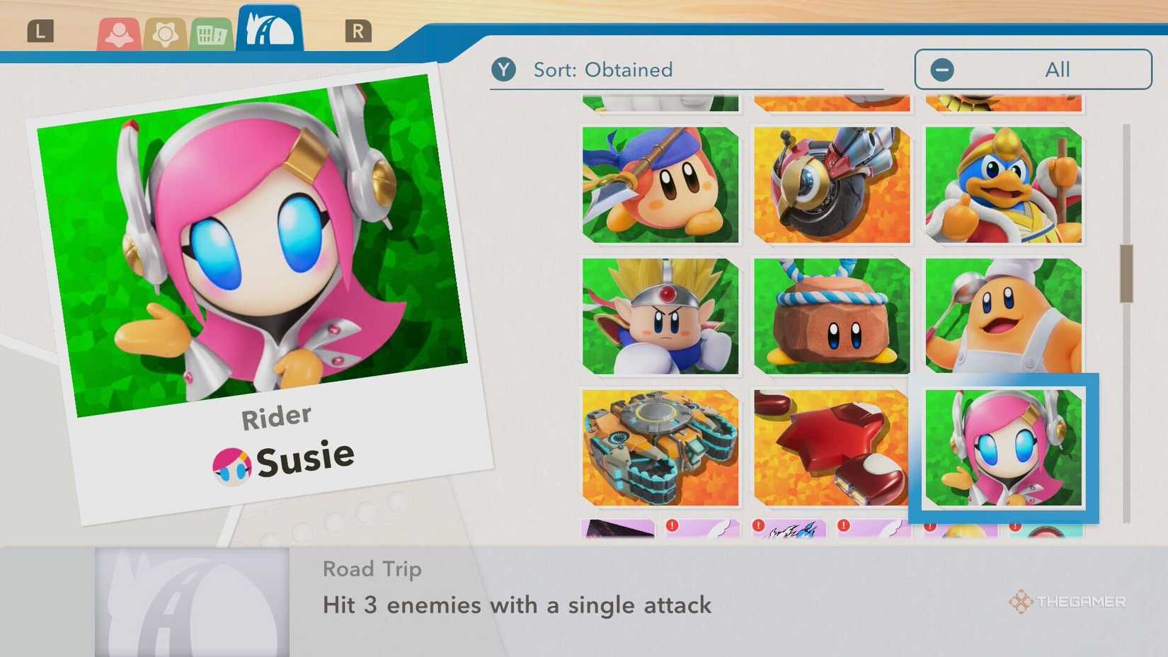 Unlocking Susie in Kirby Air Riders.