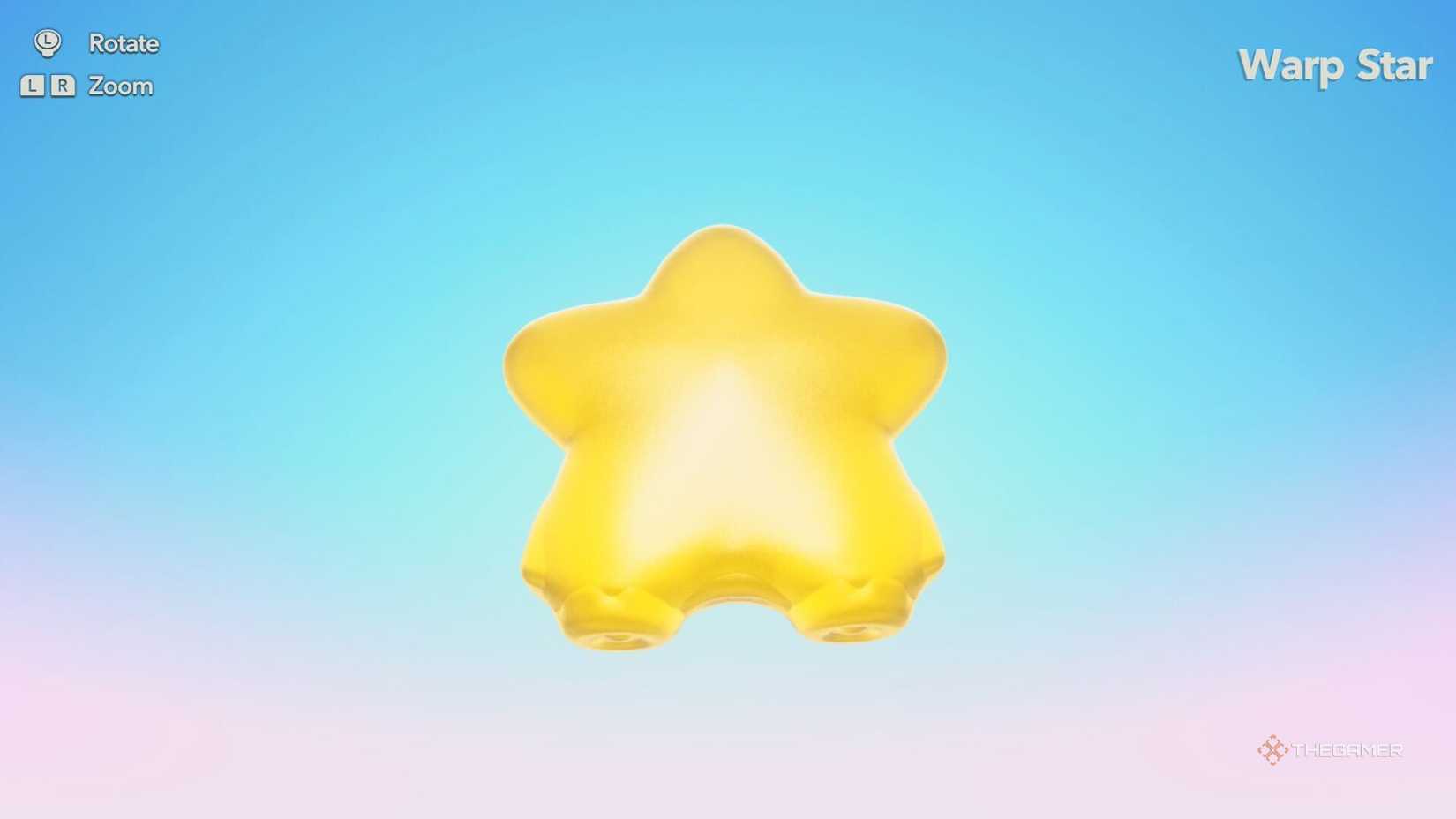 A Warp Star gummy in Kirby Air Riders.
