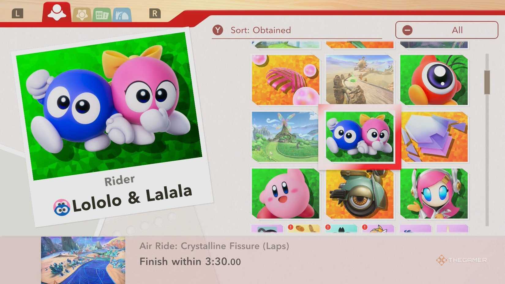 Unlocking Lololo & Lalala in Kirby Air Riders.
