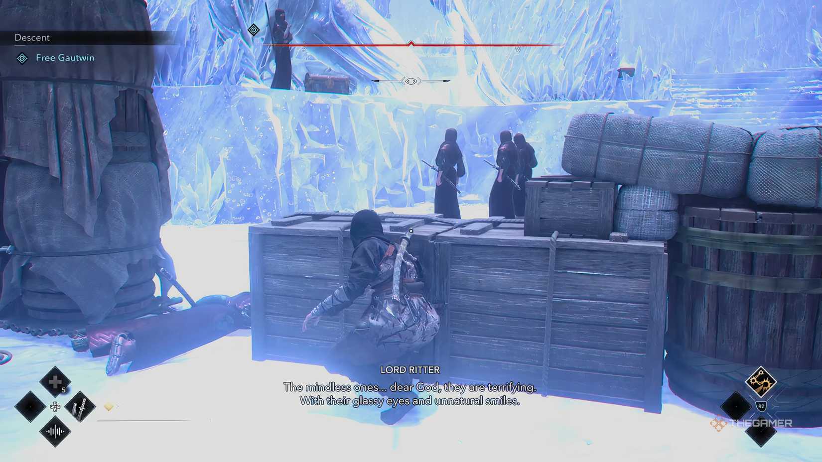 Lord Ritter in the AoT story quest in Assassin’s Creed Shadows.