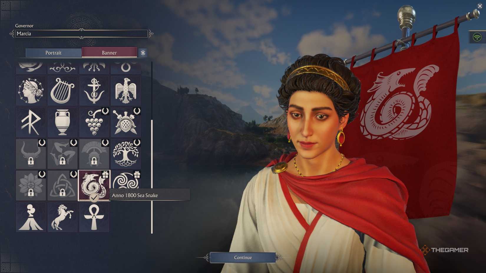 Marcia Profile Banner Icon in Anno 117.