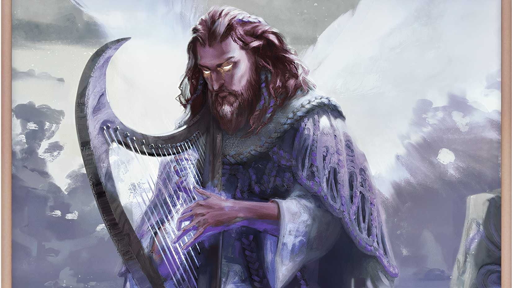 College of the Moon Bard playing an instrument from DND Heroes of Faerun. 