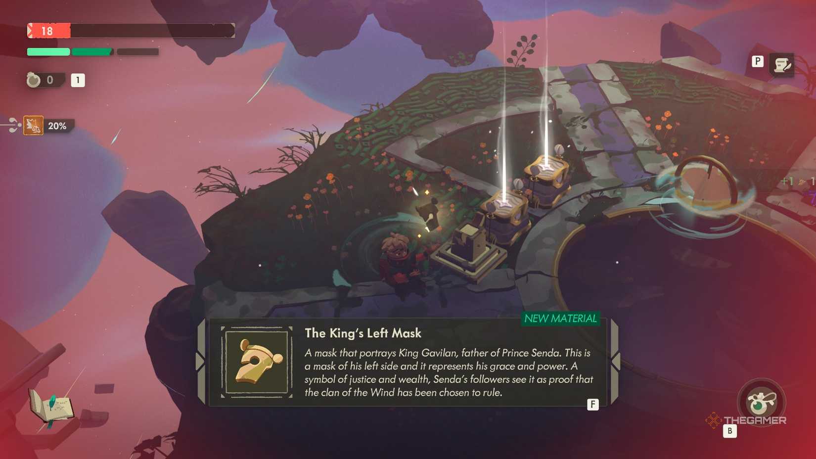Will picking up The King's Left Mask after defeating Senda in Moonlighter 2.