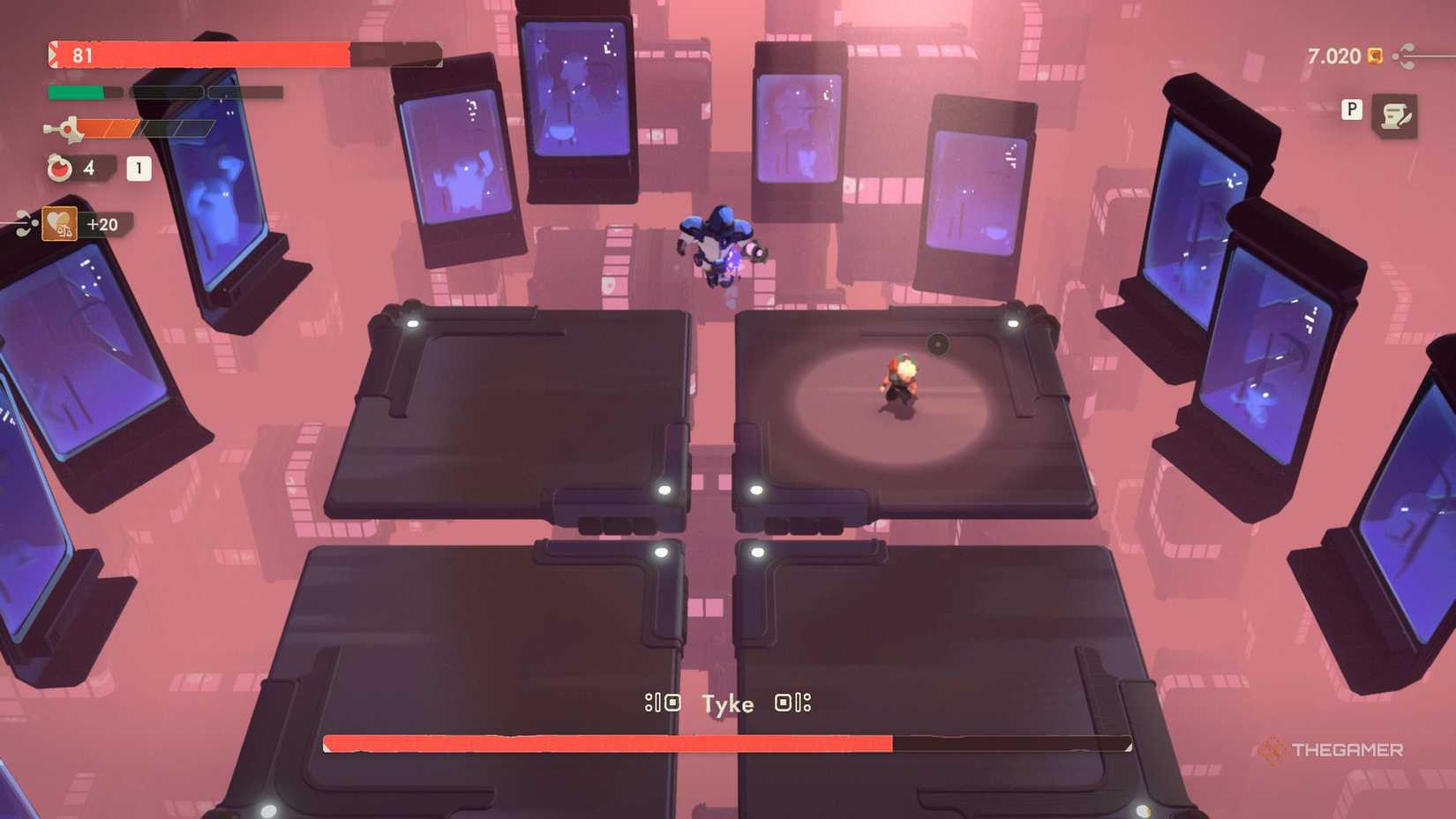 Will standing still in one of the four squares of the arena in Moonlighter 2.