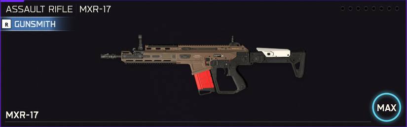 MXR-17 weapon icon in the loadout menu of Black Ops 7.