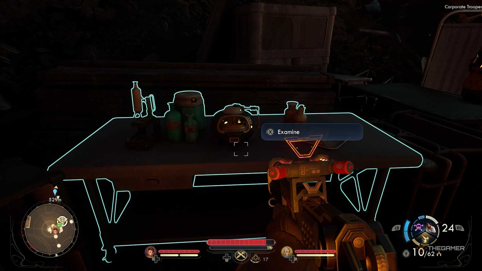Player looking at a desk in The Outer Worlds 2.