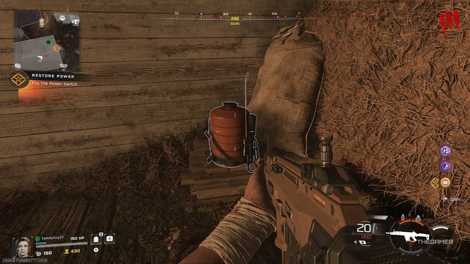 Player looking at Fumigator in Call of Duty Black Ops 7.