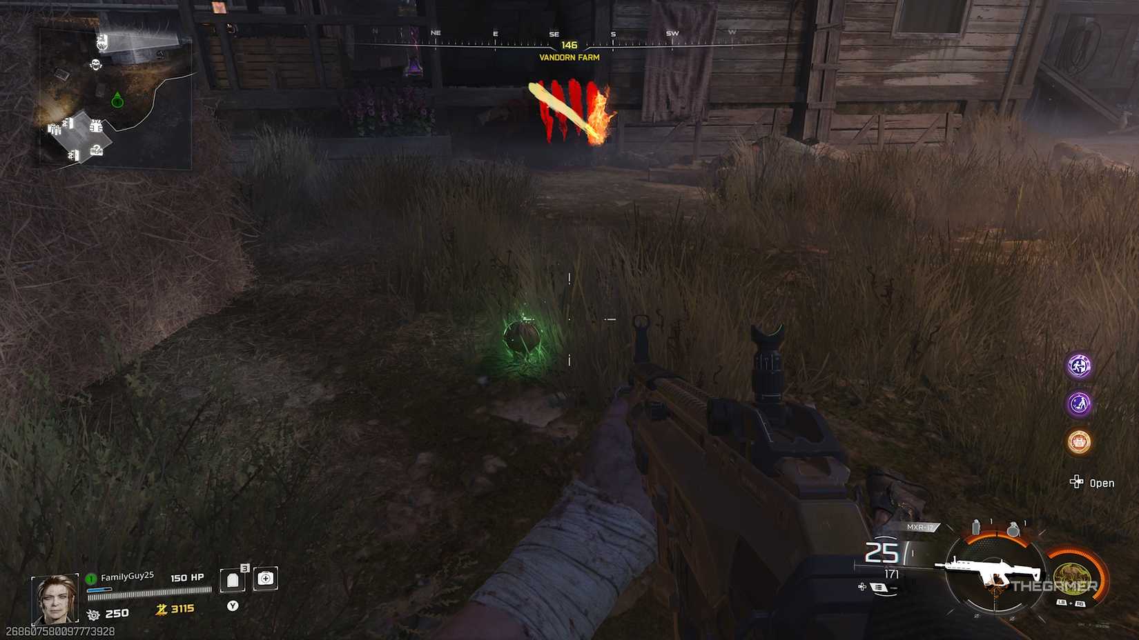 Player looking at plant in Call of Duty Black Ops 7.