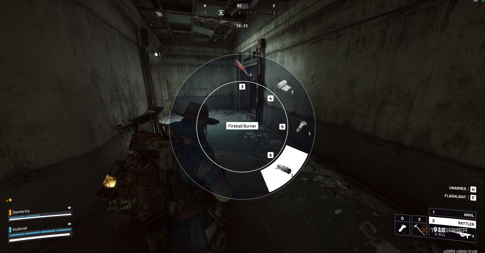 Player throwing a Fireball Burner in Arc Raiders.