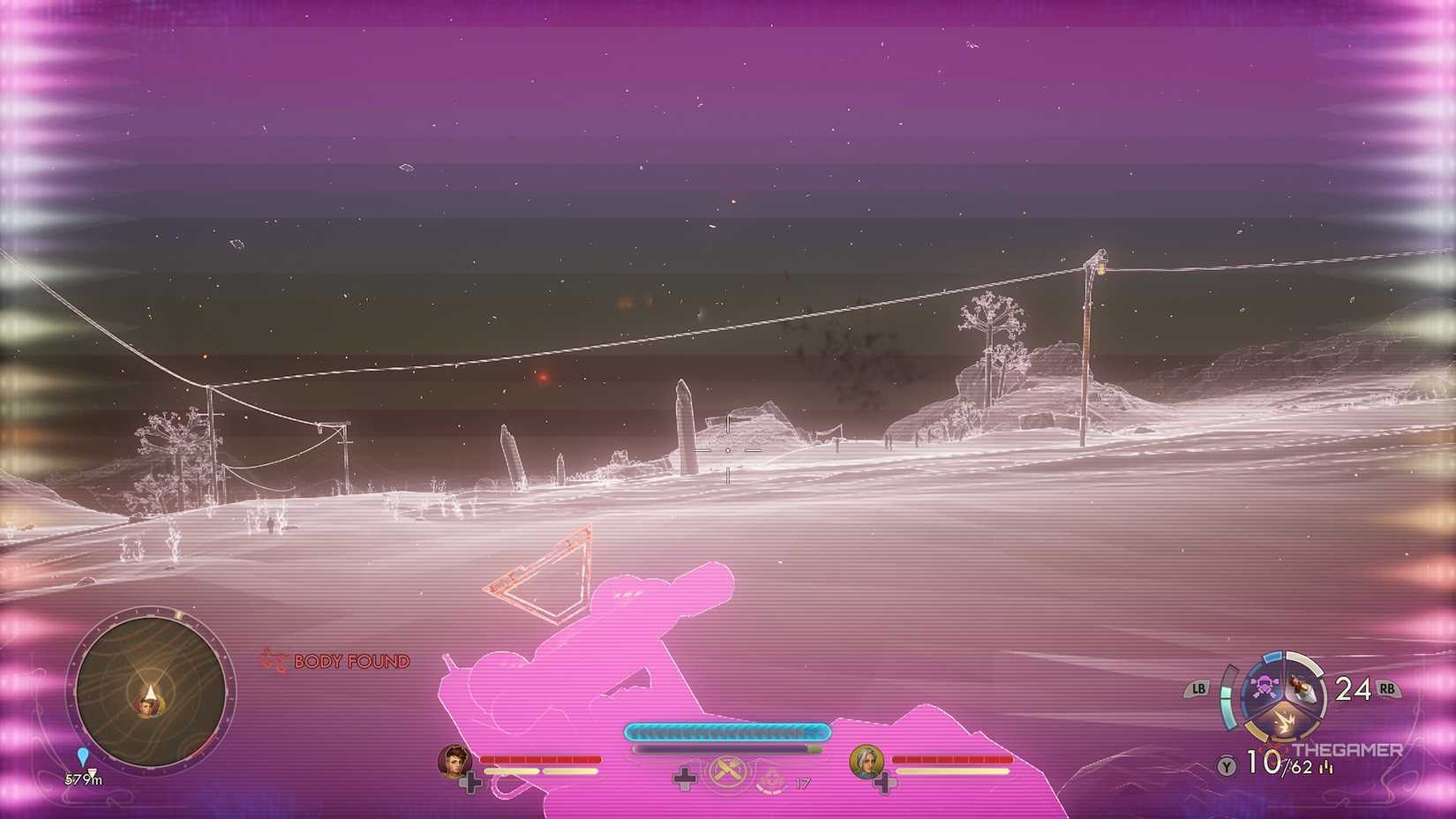 Player using N-Ray Scanner in The Outer Worlds 2.