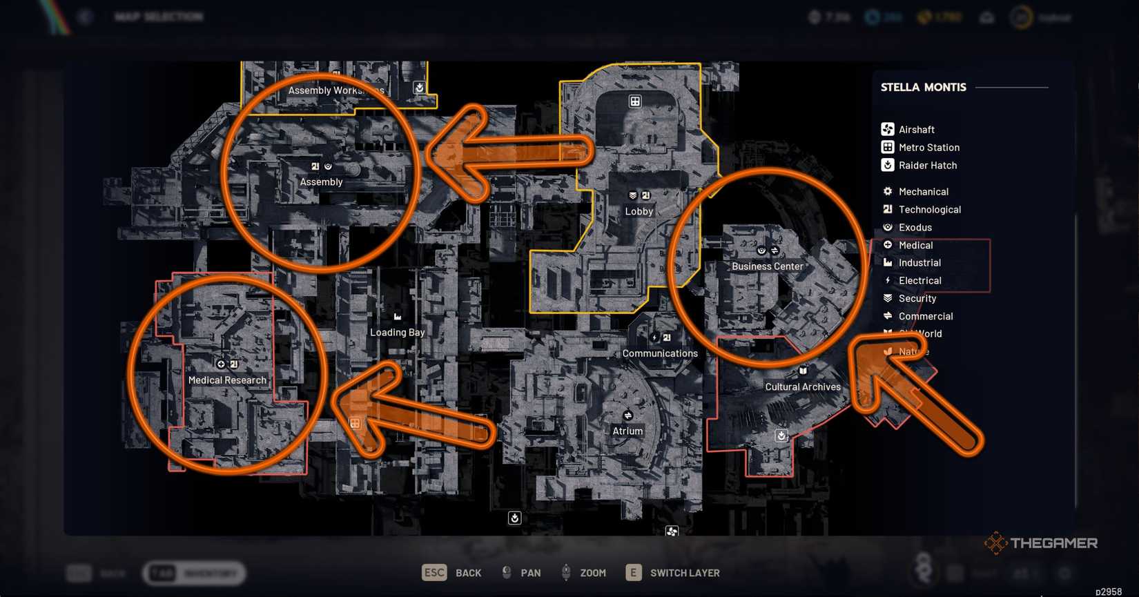 Pointing at POI map locations in Arc Raiders.