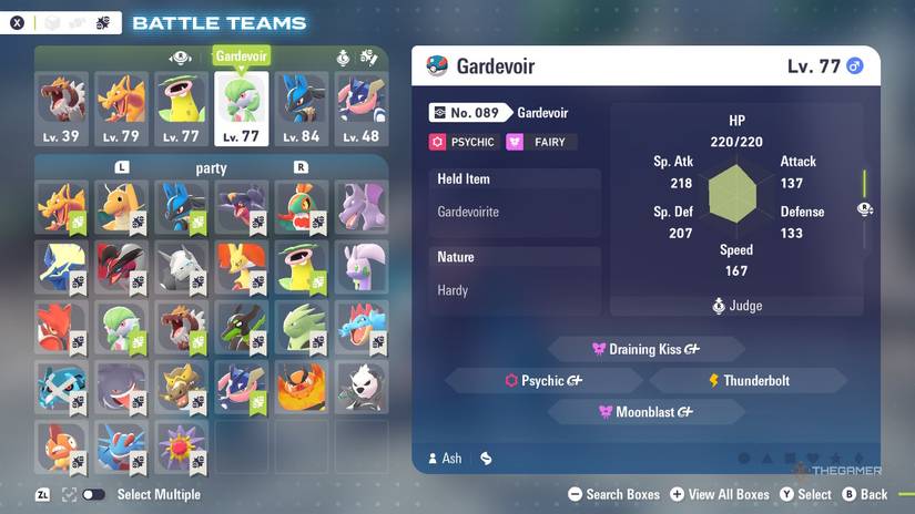 Best Late Game Teams Option F in the menu of Pokemon Legends: Z-A.