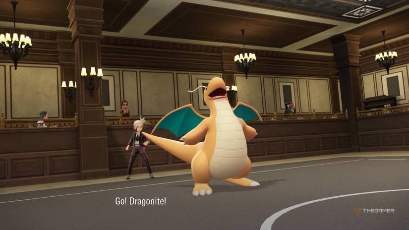 A Dragonite roars in Pokemon Legends: Z-A.