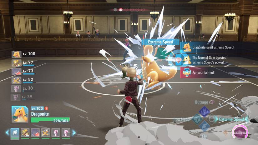 A Dragonite using Extreme Speed in Pokemon Legends: Z-A.