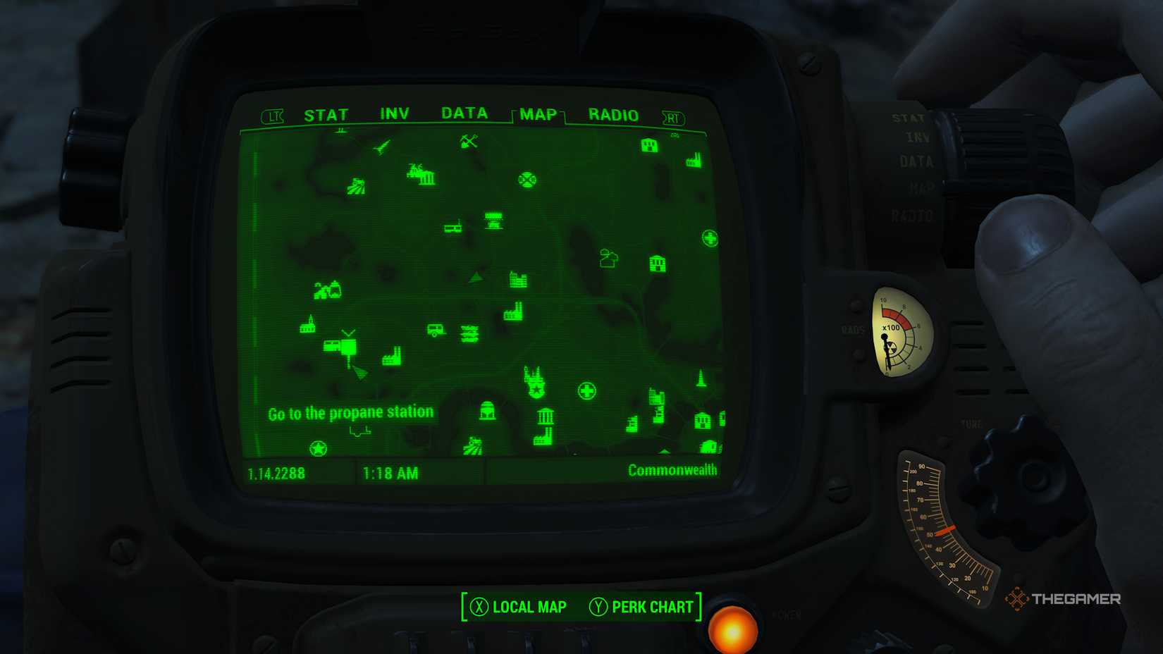 Propane Station on the map in Fallout 4.