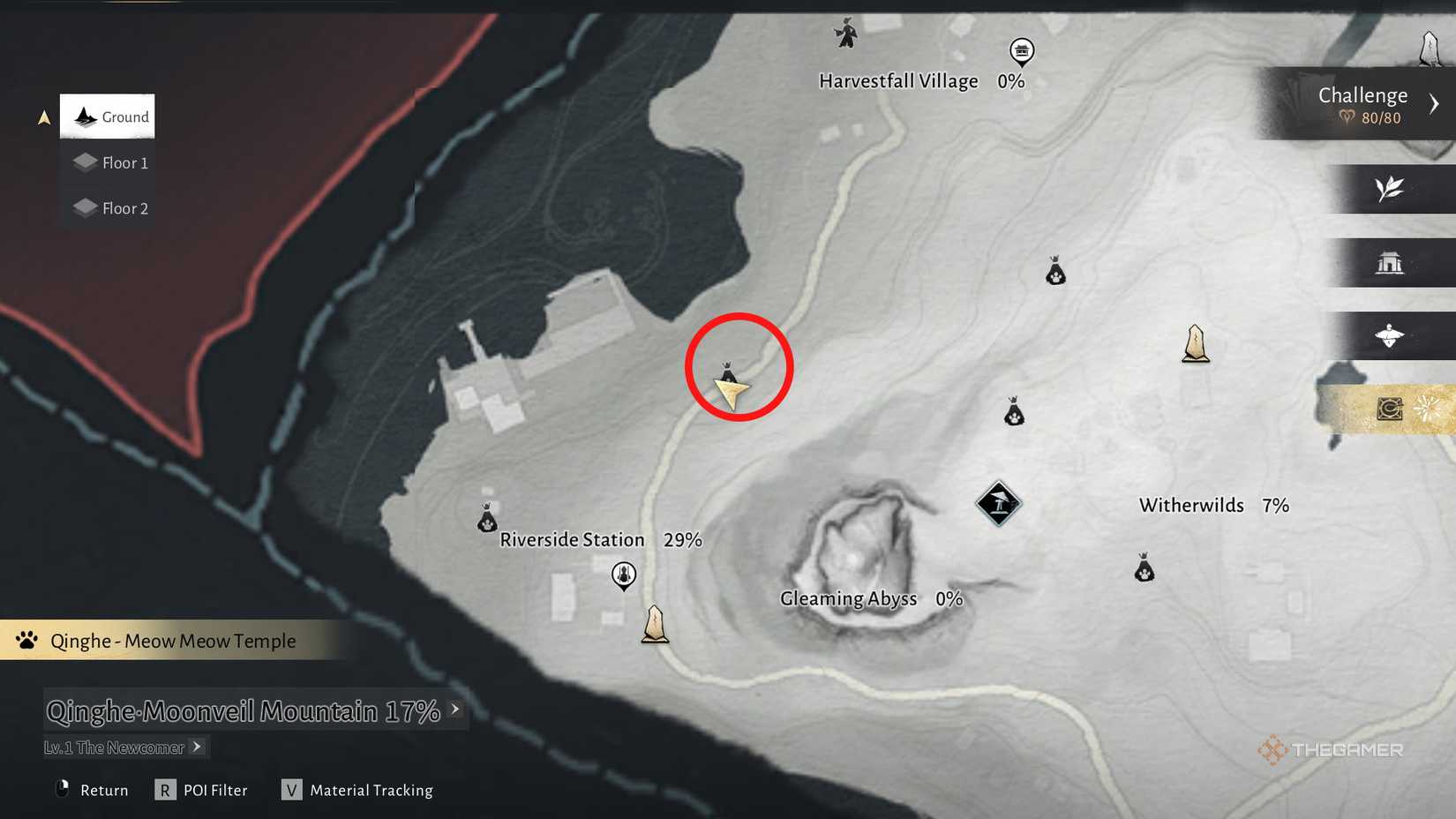 Puzzle near riverside station in Where Winds Meet.