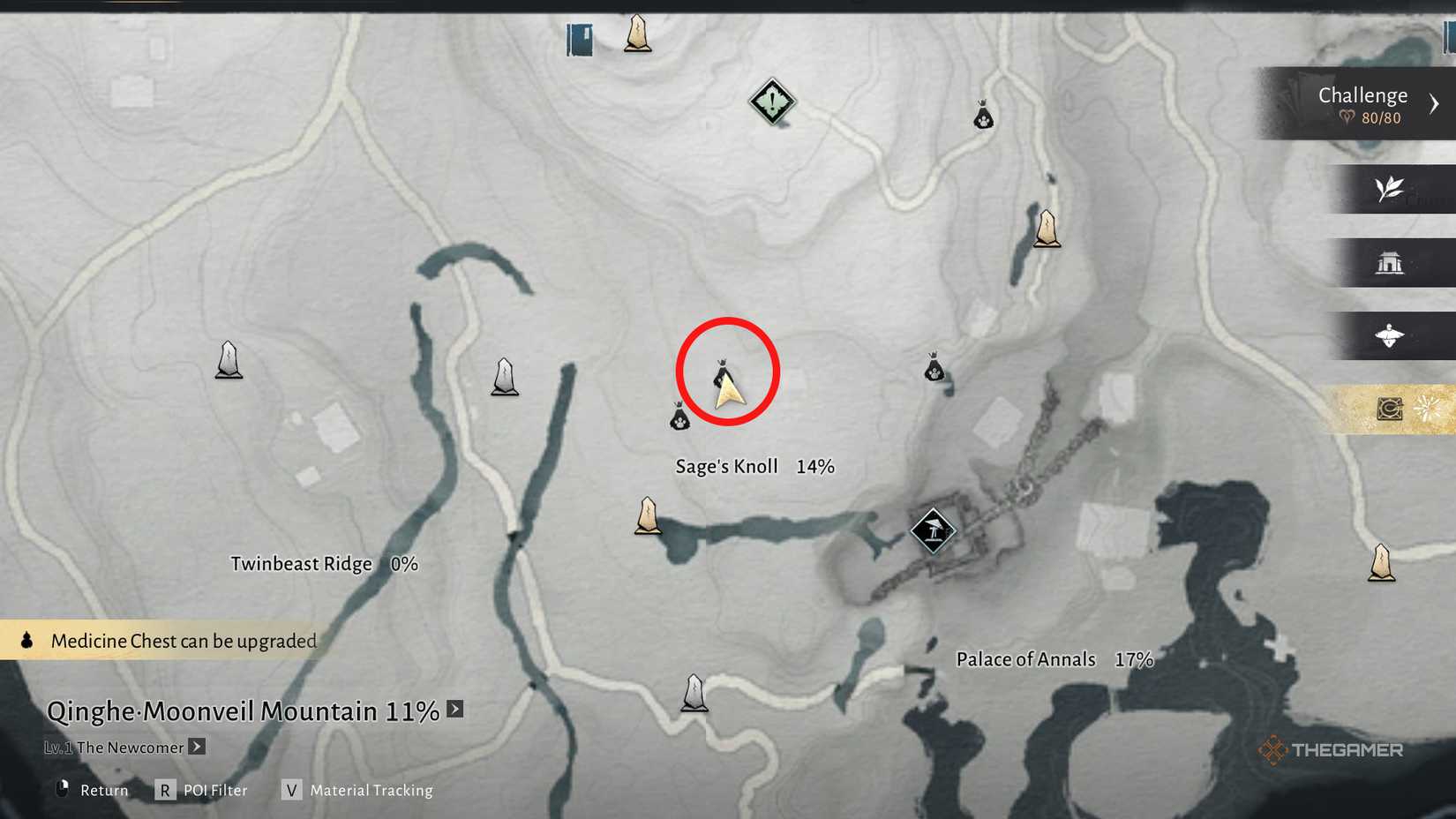 Puzzle near sages knoll in Where Winds Meet.