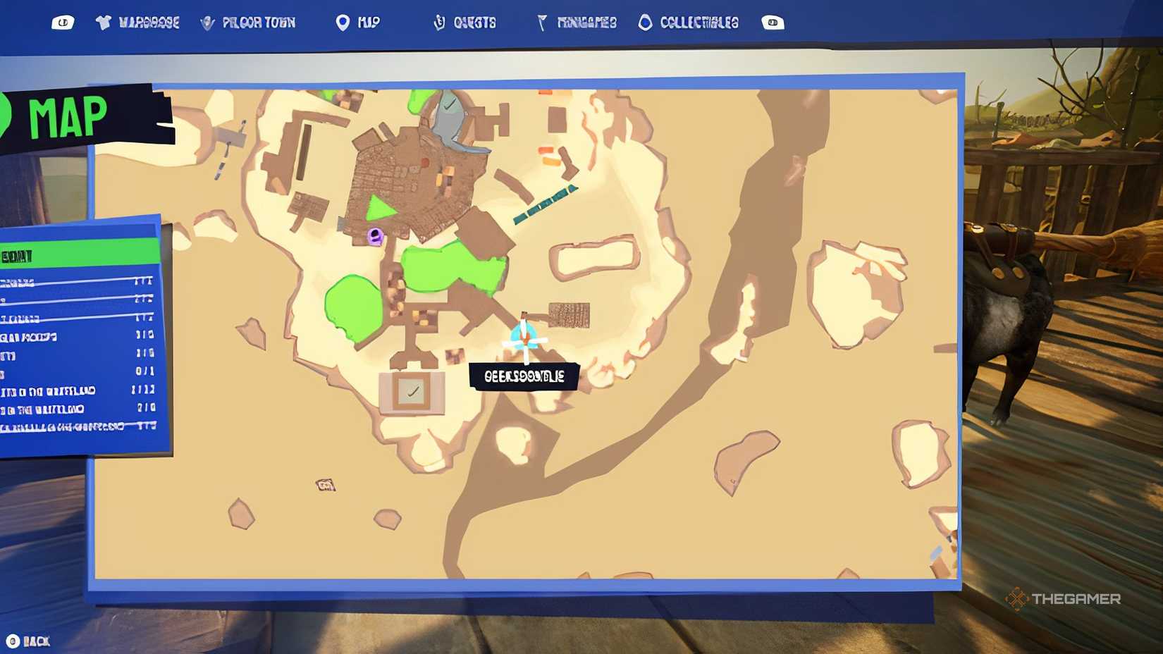 Rad Resort ramp location on the map in Goat Simulator 3.