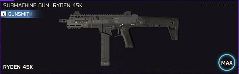 Ryden 45k weapon icon in the loadout menu of Black Ops 7.