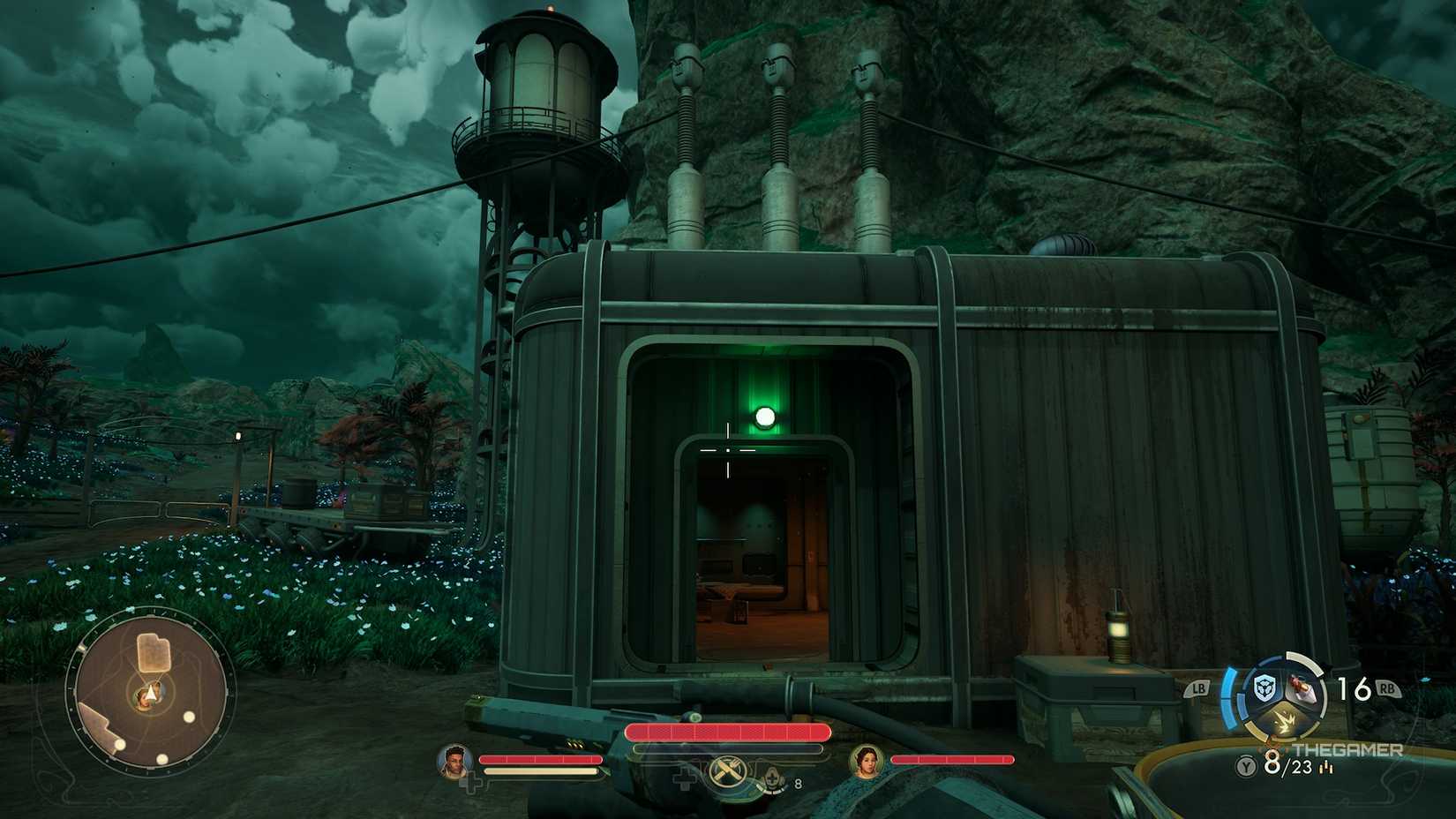 Farm building that contains the Science Adventures Quarterly volume 5 in The Outer Worlds 2.