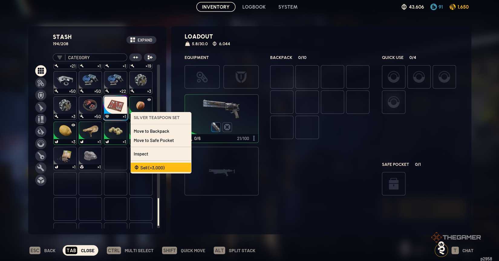 Selling a trinket in Arc Raiders.