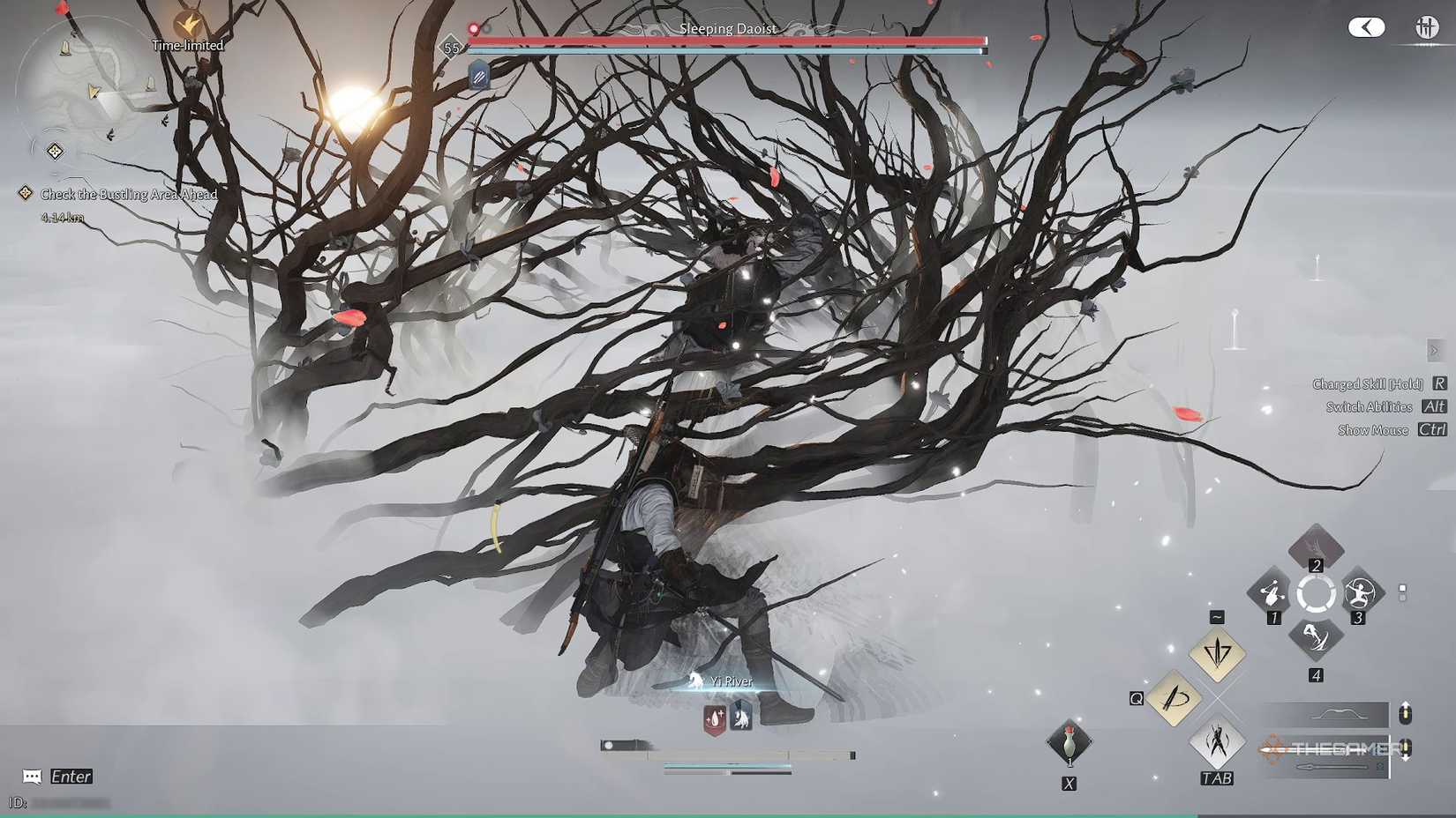 The Sleeping Daoist's tree branch attack in Where Winds Meet.