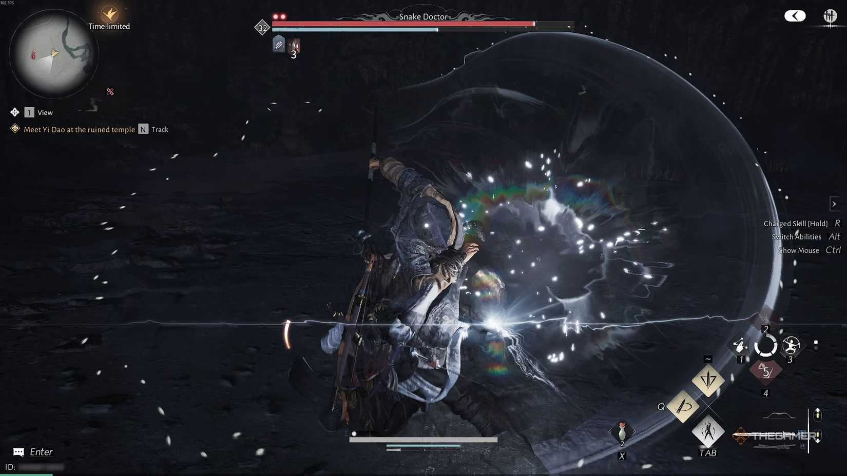 The player fighting the Snake Doctor in Where Winds Meet.