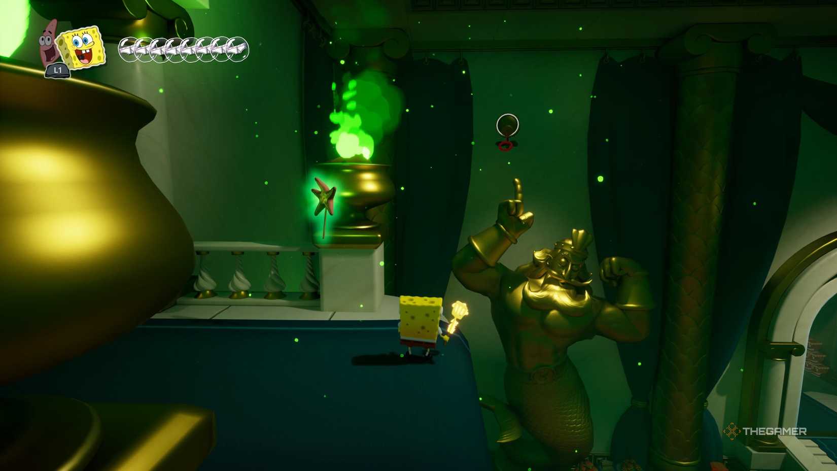 The first Neptune's Palace TV in SpongeBob SquarePants: Titans of the Tide.