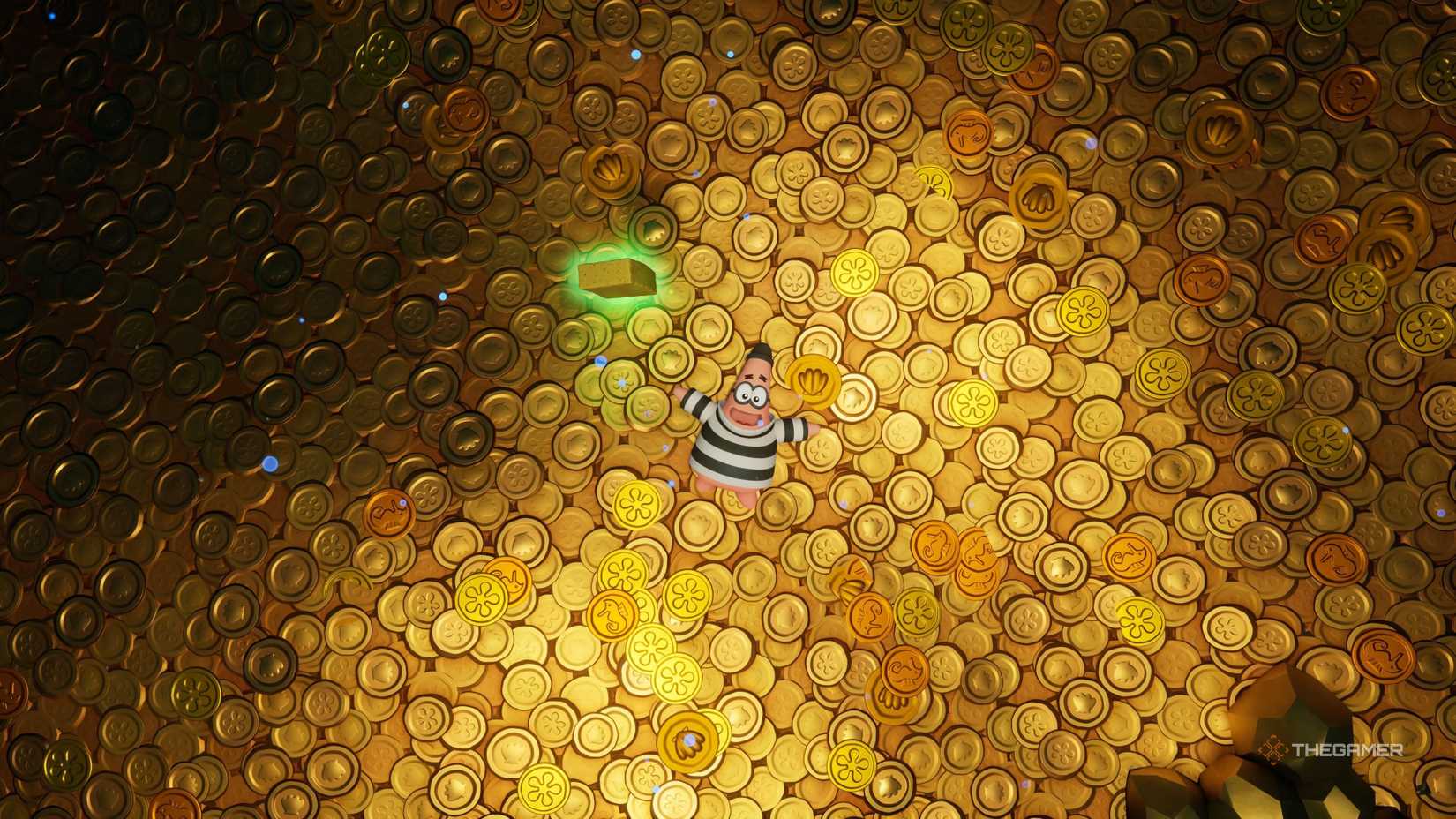 Patrick in his Robber costume in SpongeBob SquarePants: Titans of the Tide.