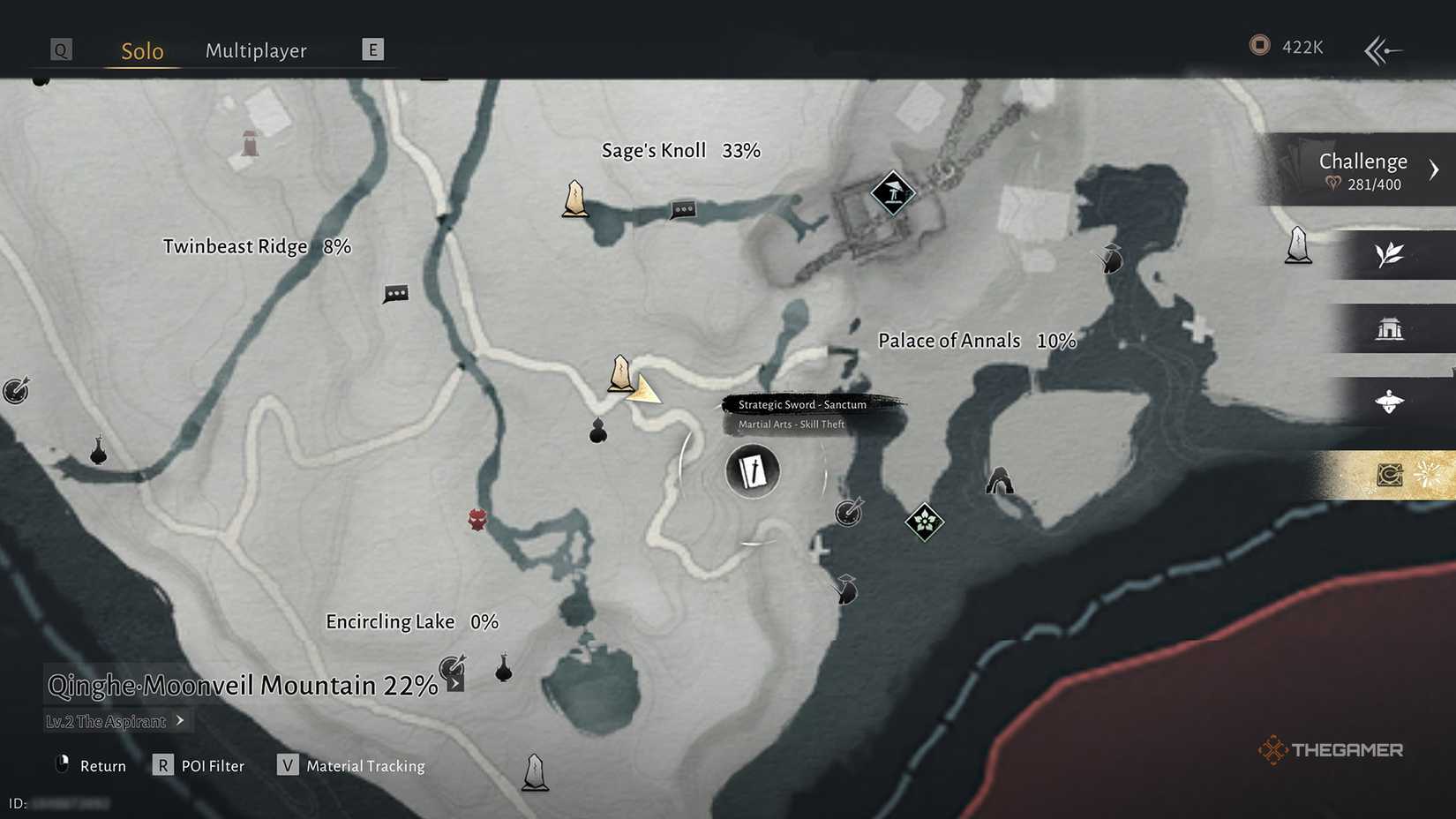 The location of the Strategic Sword Sanctum in Where Winds Meet.