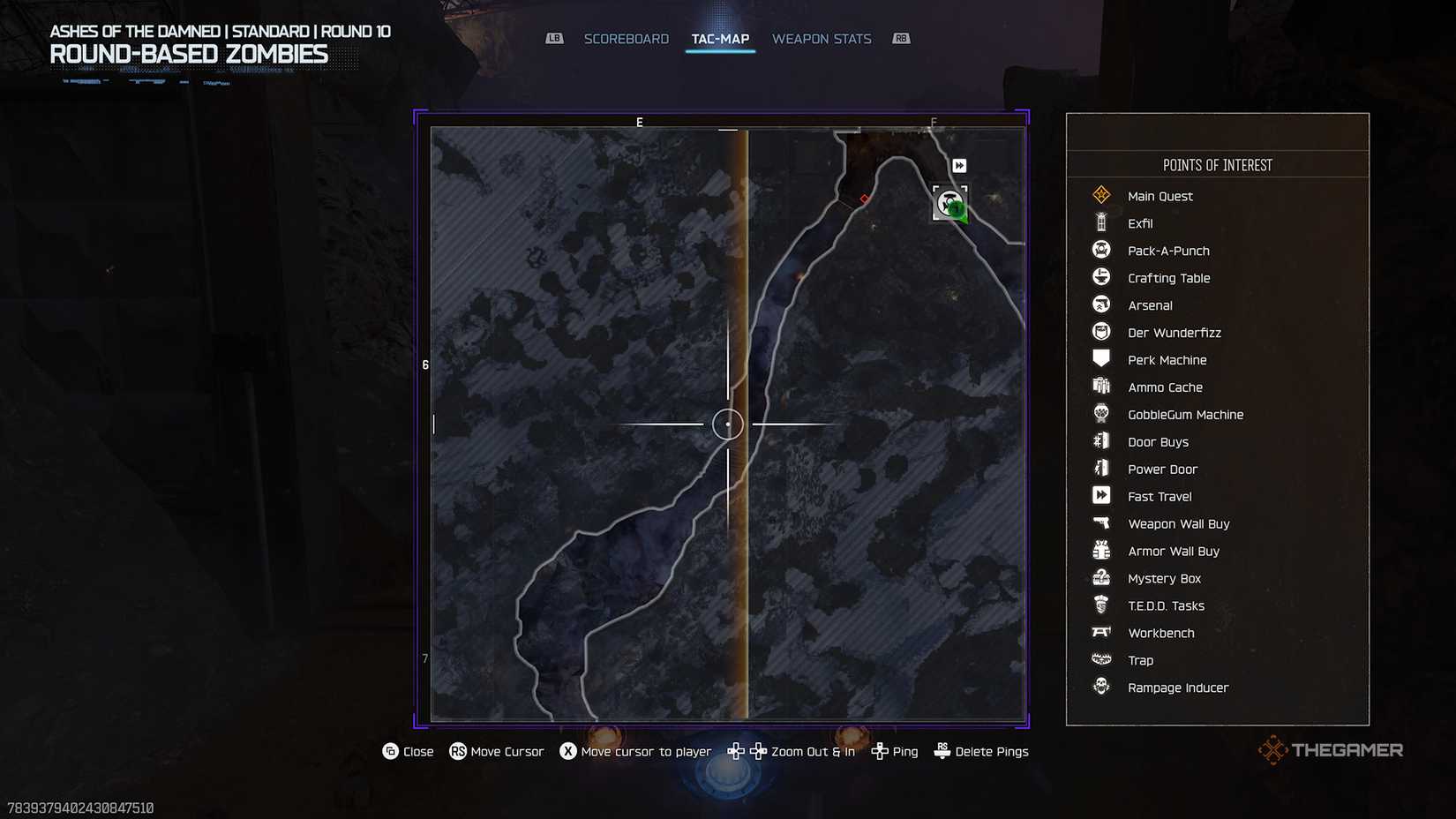 Tac-Map on Ashes of the Damned in Call of Duty: Black Ops 7.