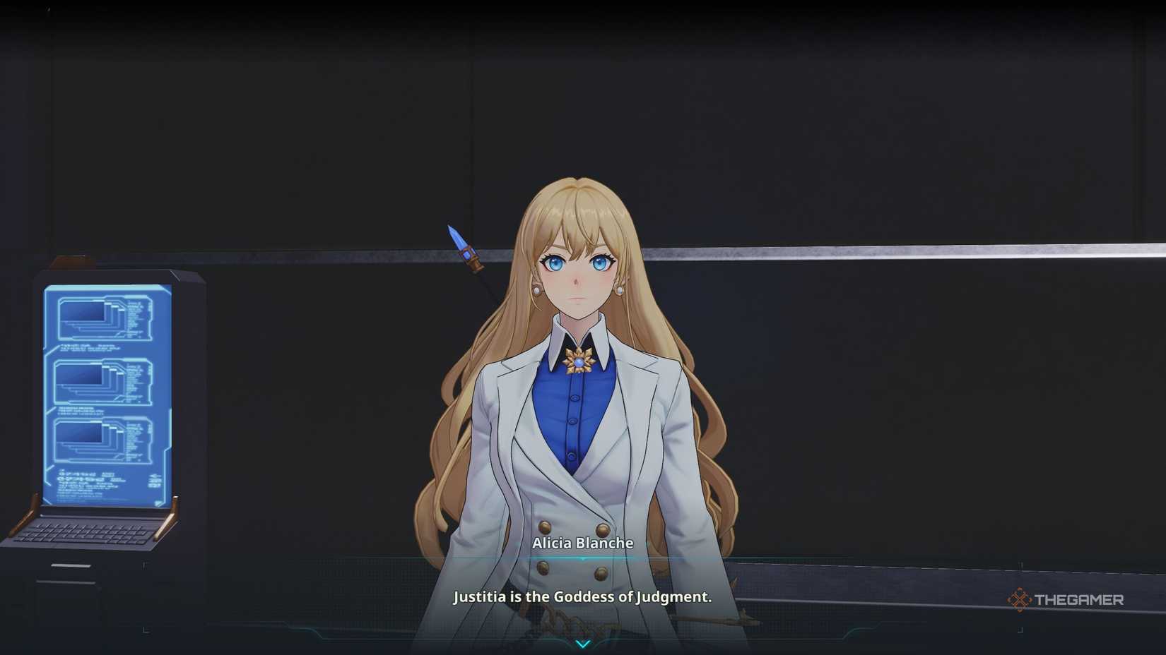 Разговор с Алисией Бланш в Solo Leveling Arise Overdrive.