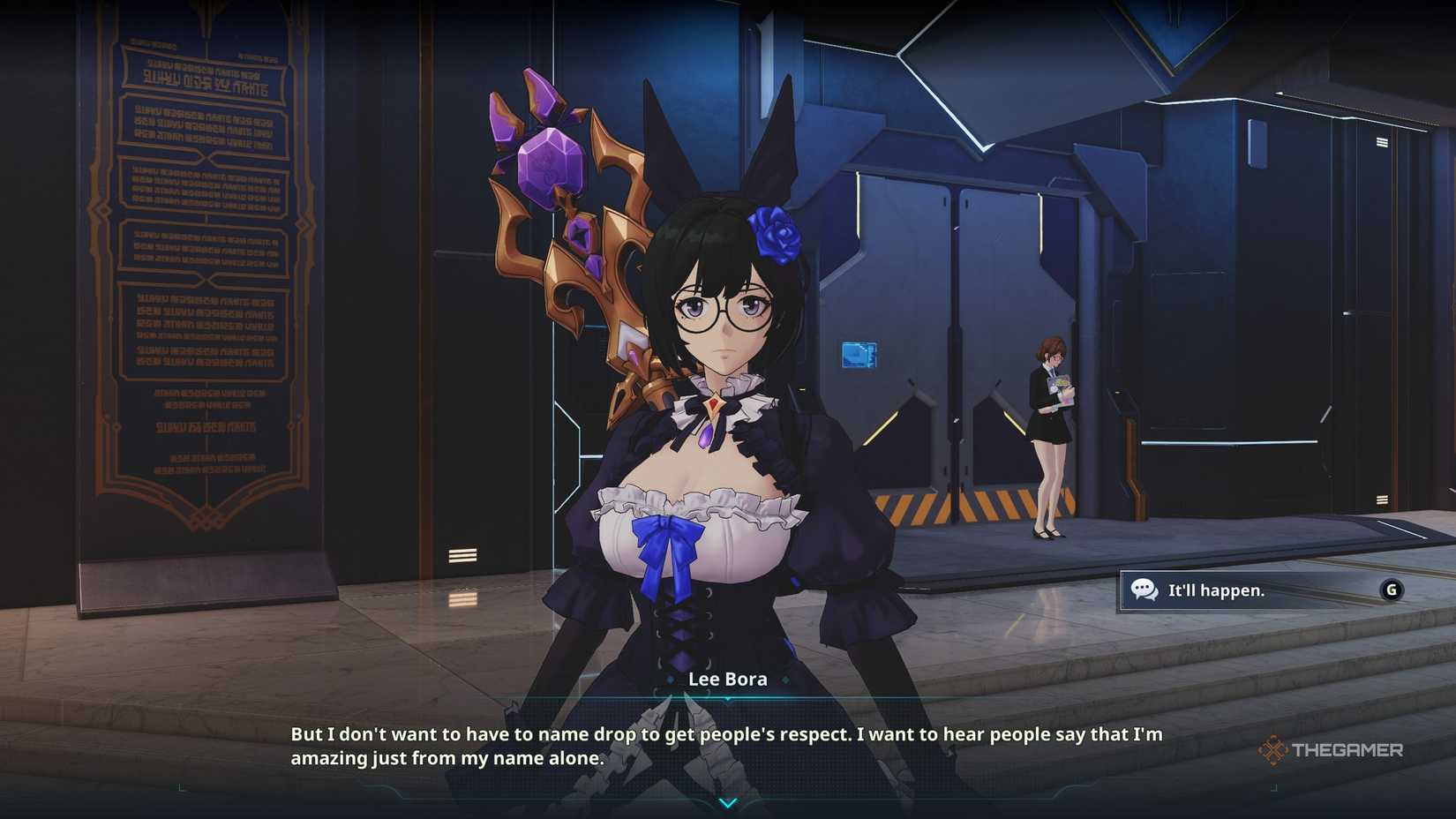 Разговор с Ли Борой в Solo Leveling Arise Overdrive.