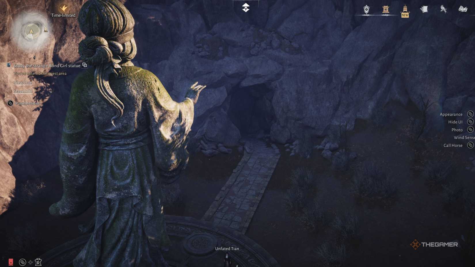 The cave in the lake being unsealed in where winds meet.